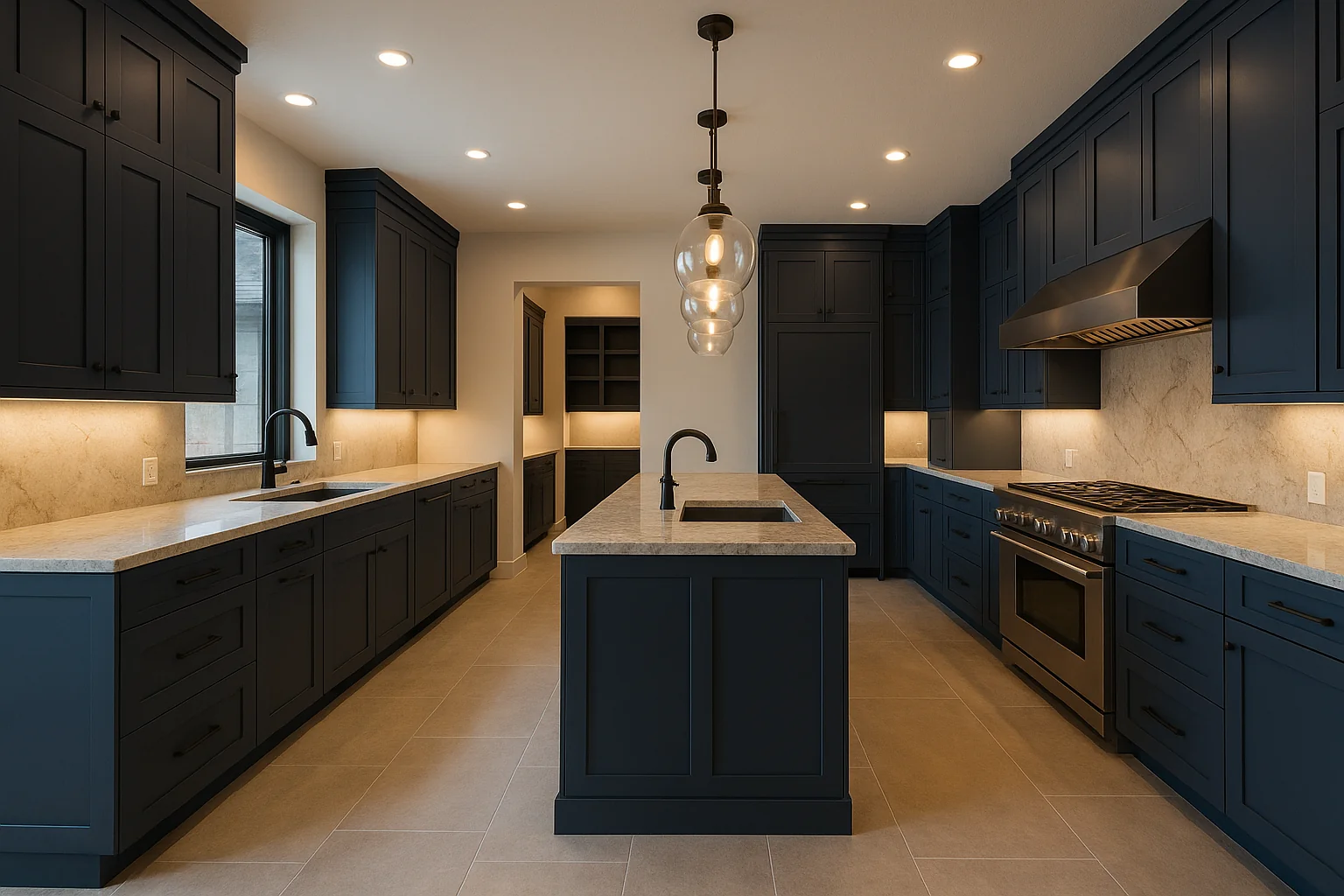 Luxury kitchen with professional-grade appliances